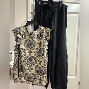 SHEIN Black and Cream Curve outfit